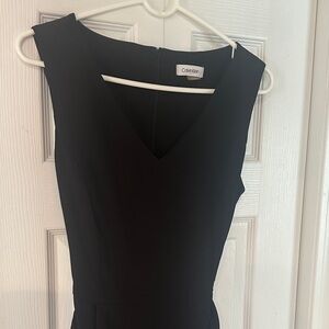 Calvin Klein Black V-Neck Pantsuit
